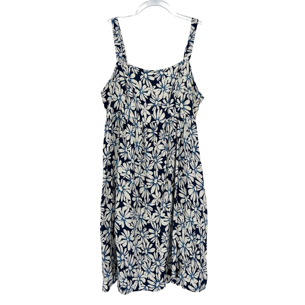 Rewind Navy Blue White Floral Daisy Dress 90s Style Cottagecore Womens Large NWT